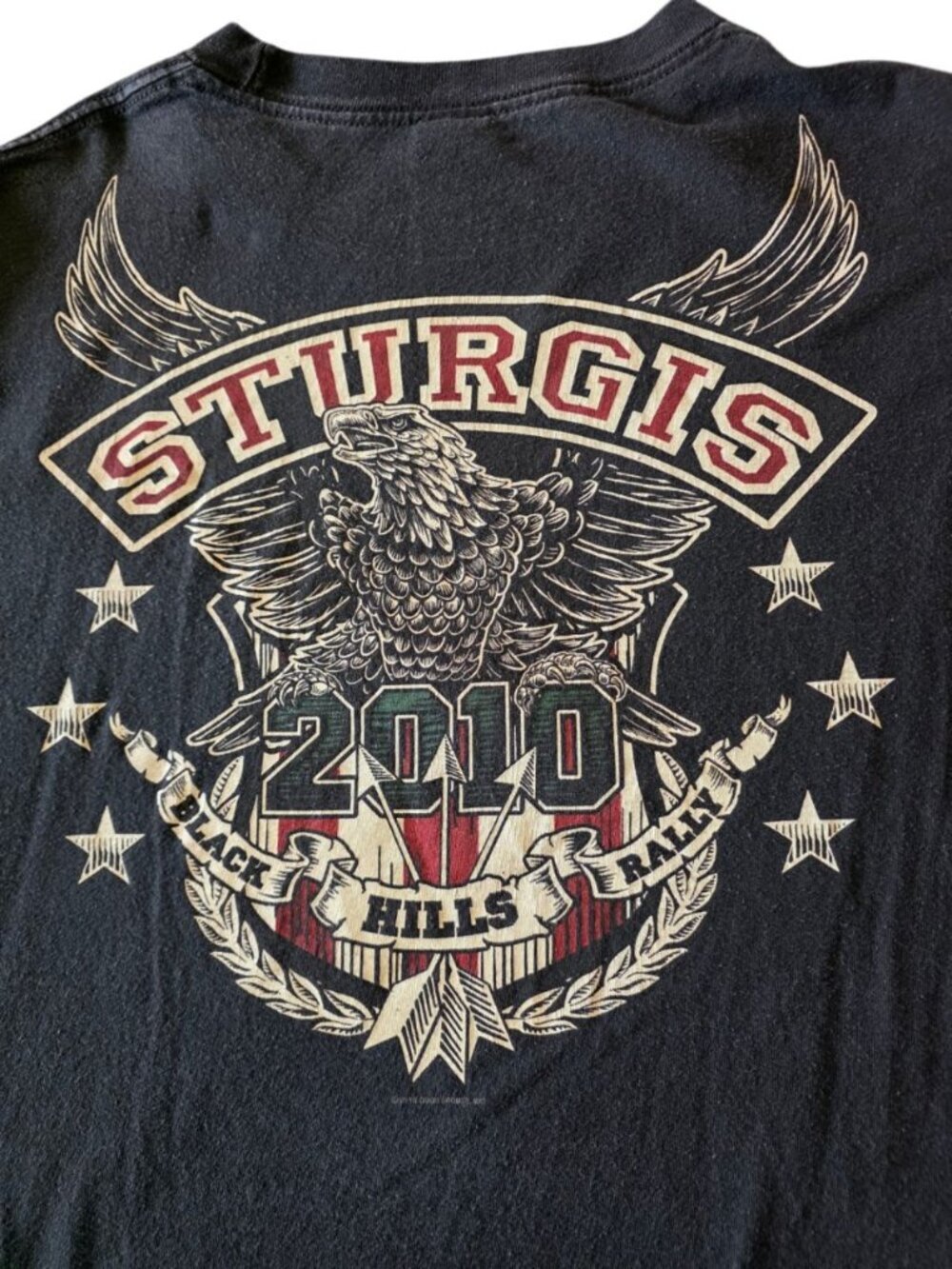 Hot Leathers Sturgis 2010 Black Hills Rally Long Sleeve Graphic T-Shirt 2XL - Picture 3 of 15